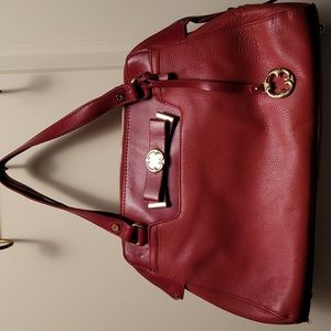 Emma Fox Red Leather Handbag with Strap